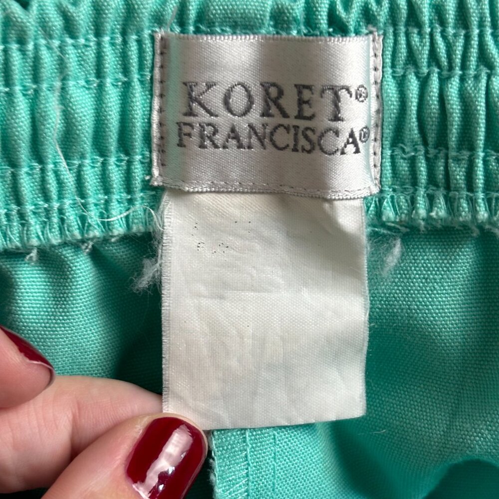 Koret Francisca, Multicolor Plaid Shirt and Teal Pants Set Size L - Picture 8 of 16